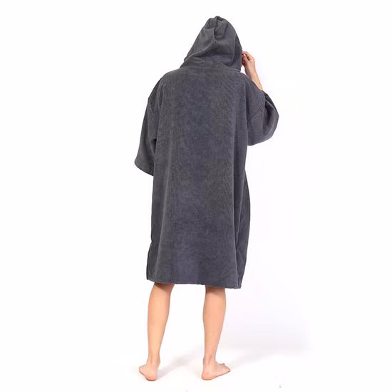Poncho-Handtuch mit individuellem Logo, weiche Mikrofaser, für Erwachsene, mit Kapuze, Strand-Wickeltuch, Surf-Poncho, Robe, Kapuzen-Neoprenanzug-Handtuch, Poncho