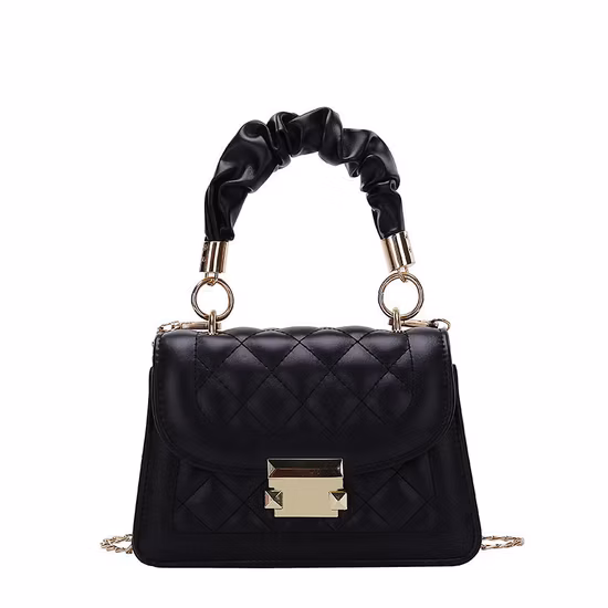 Koreanische Diamant-Gitter-Schultertasche, kleine Damen-S-Kuriertasche, kleine quadratische Kettentasche, China-Großhandel, PU-Damen-Umhängetasche